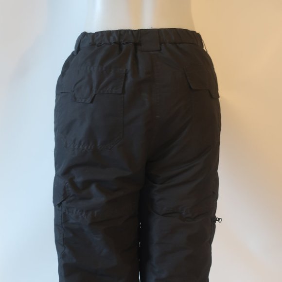 Womens Climate Control Black Cargo Pockets Ankle Zip Ski Snow Pants S * - Picture 8 of 10